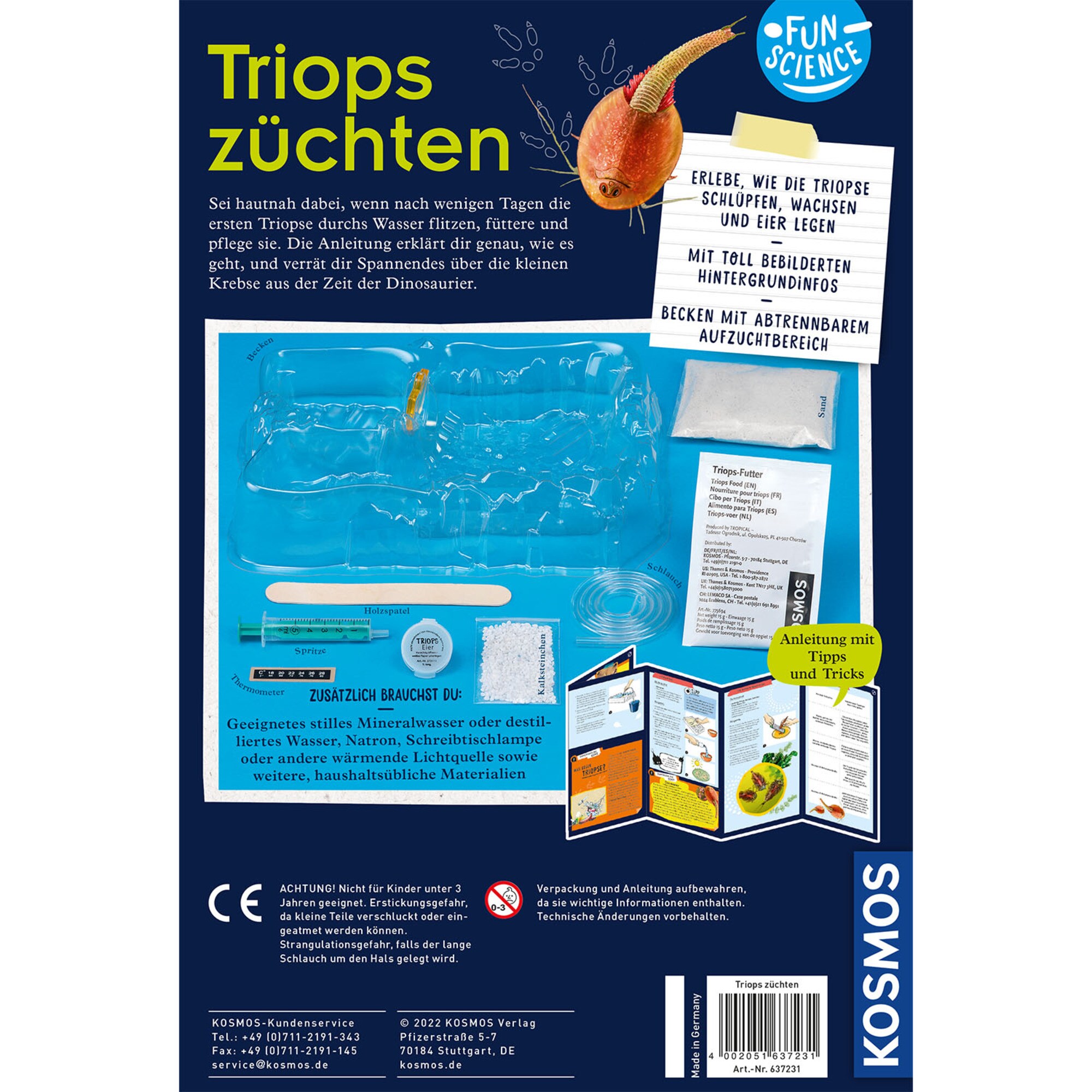 Kosmos Experimentierkasten Fun Science Triops züchten