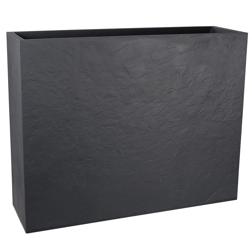 Jardinière loft Volcania plastique gris XL 63L 99,5x29,5xH78,5cm