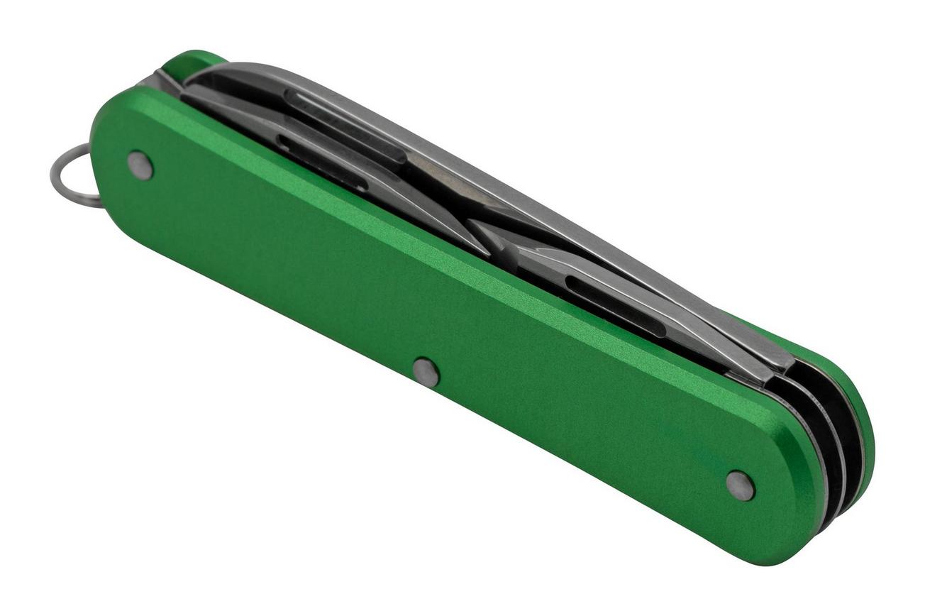 FOX Vulpis 3-Tools FX-VP130-3OD, N690Co, Aluminium OD Green, Zwitsers zakmes
