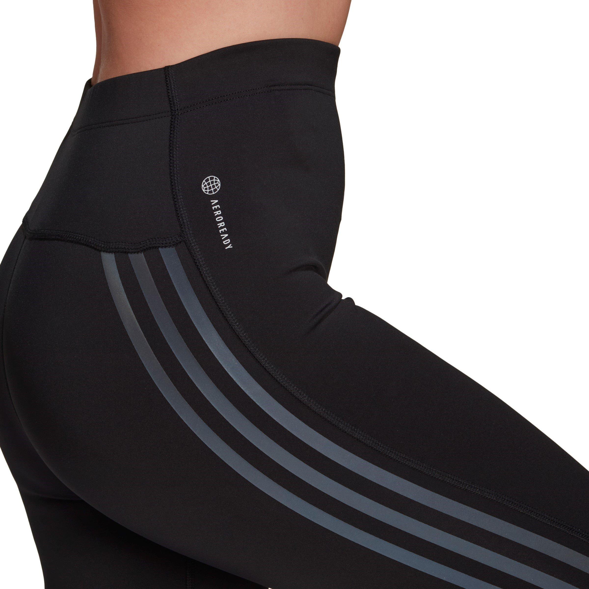 adidas Run Icons 3 Stripe 7 8 Running Tights Womens