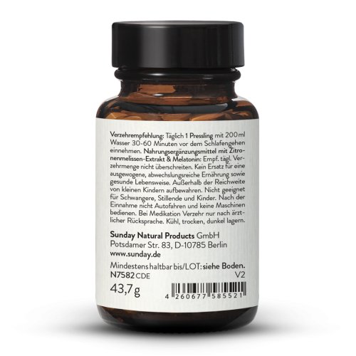 Sunday Natural Products  Melosleep DuoDirect & Long ReleaseMelatonin 1mg