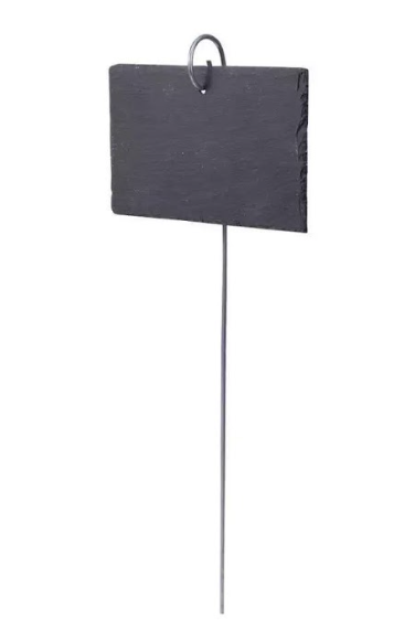 (40x10cm) Schiefer Pflanzenschild Wasserabweisende Steck Etikette für Blumenkasten / Beet - Schwarz