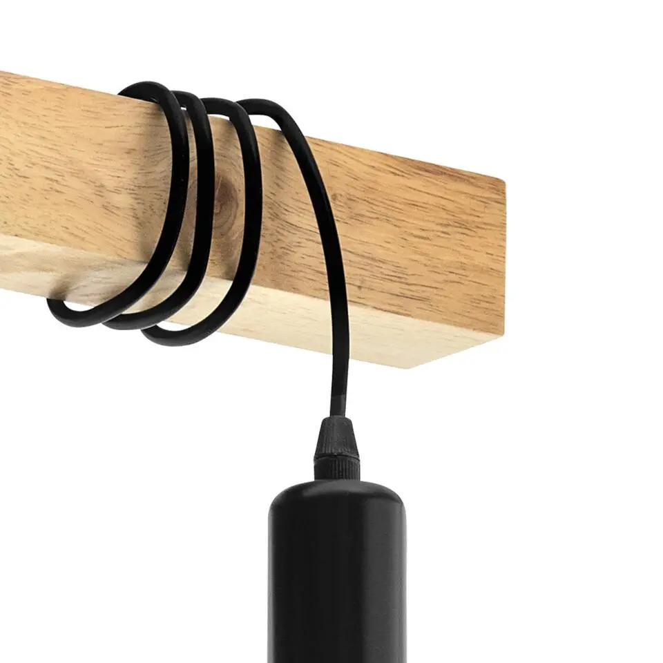 EGLOTownshendPlafondlamp-E27-55cm-Zwart/Bruin