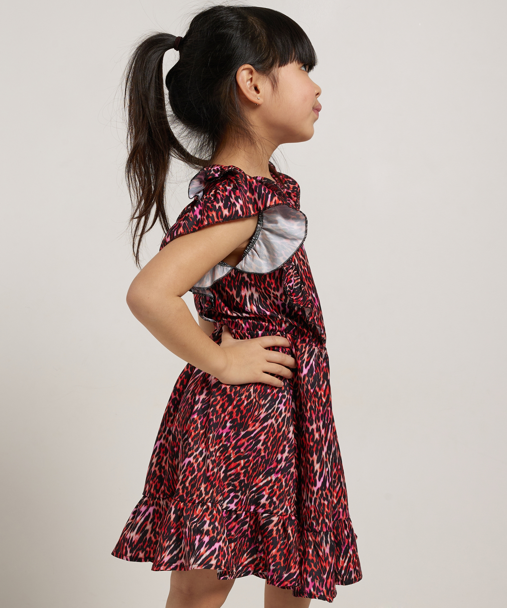 ruche jurk met all-over print