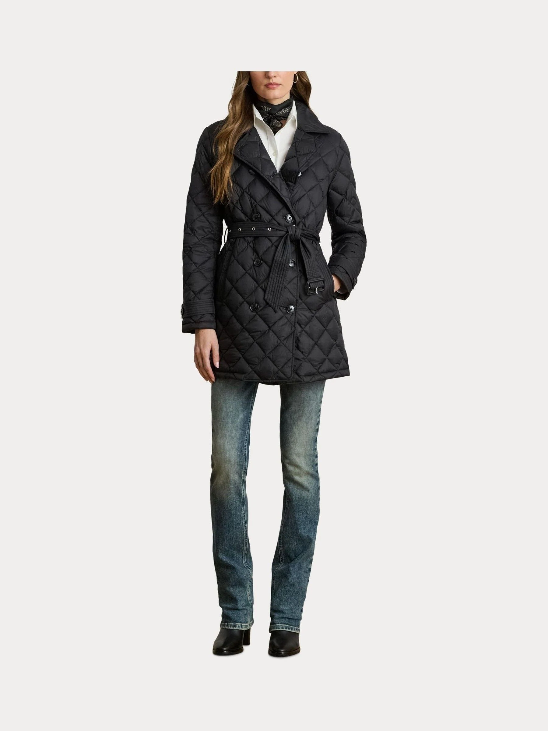 Lauren Ralph Lauren Diamond Quilted Trench Coat