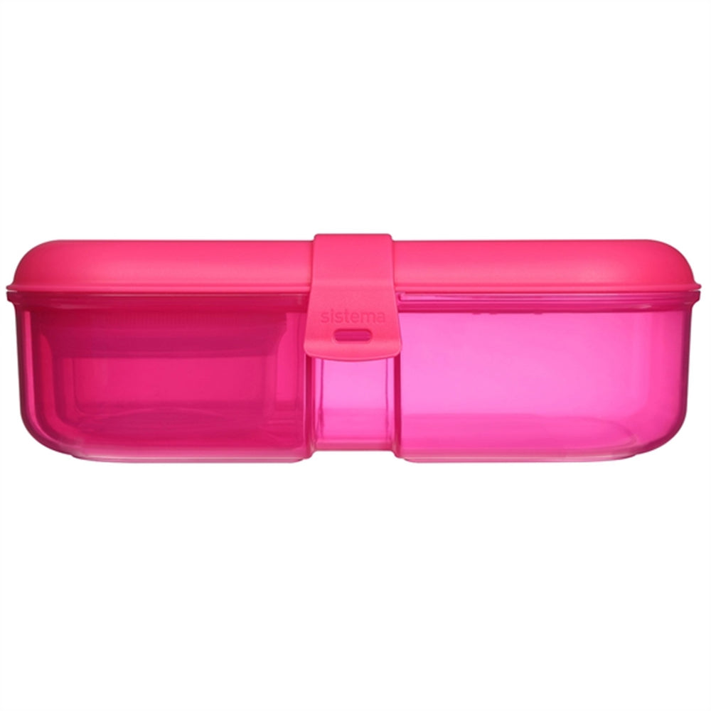 Ribbon Madkasse 1,1 L Pink - Sistema → Luksusbaby.dk