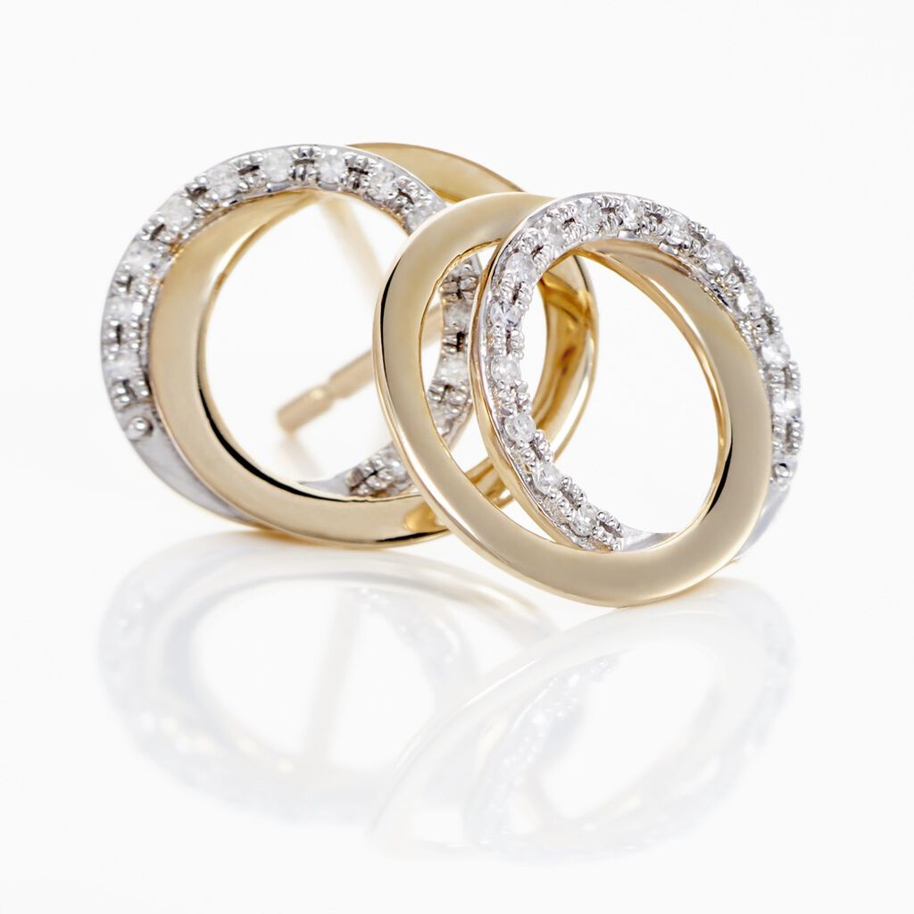 Boucles D'oreilles Or Jaune Tresha Diamants