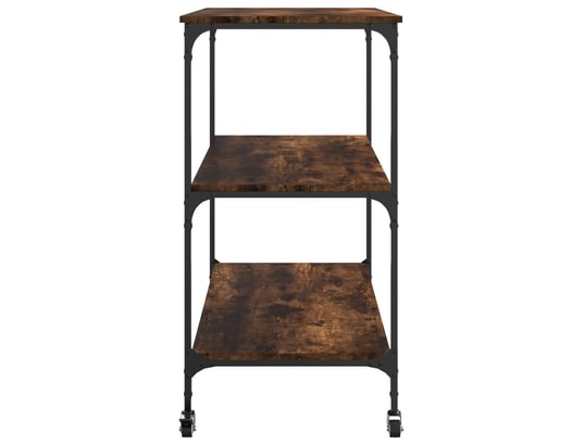 VIDAXL - Chariot de cuisine chêne fumé 102x50x95 cm bois d'ingénierie