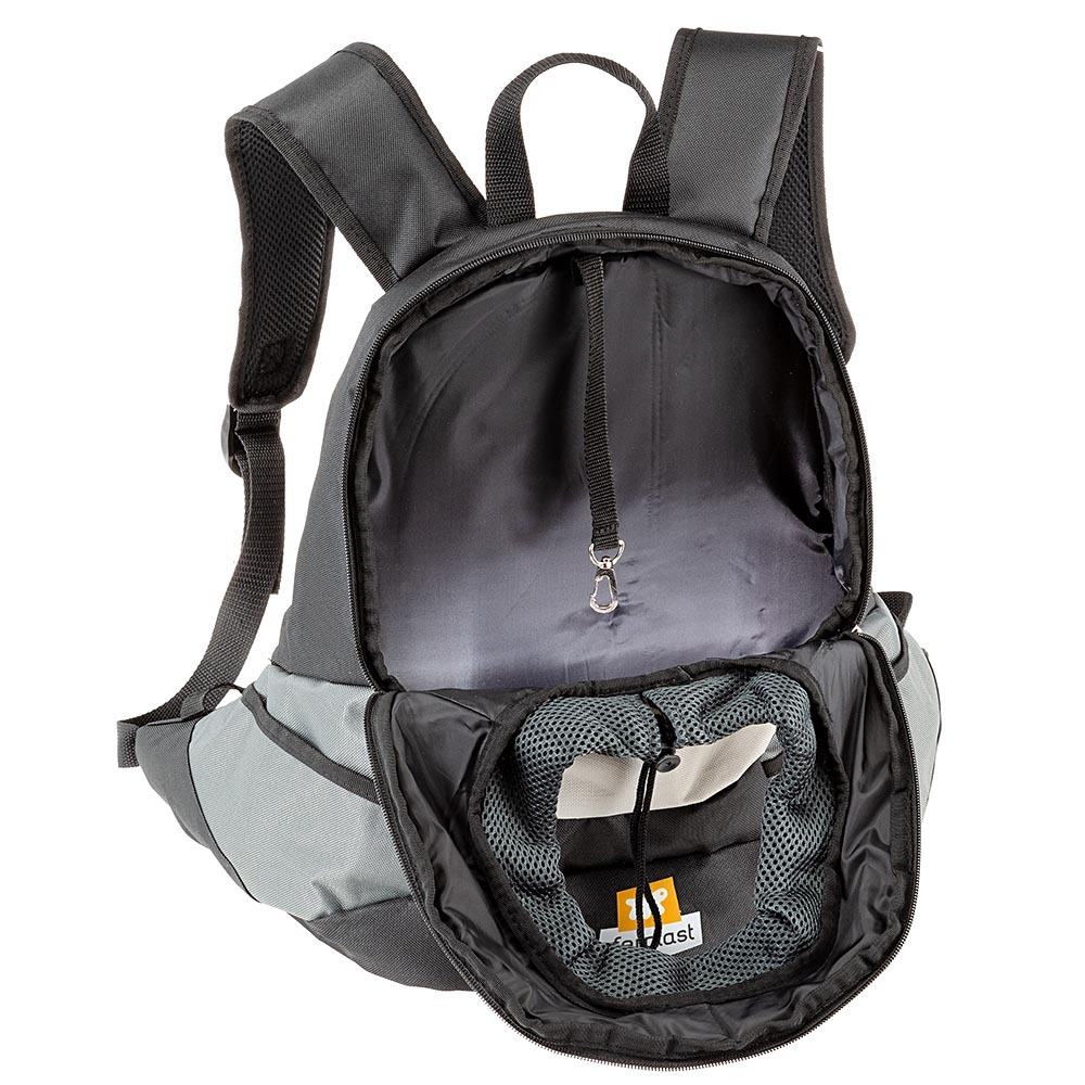 Sac à dos transport pour petits chiens kangoo small, épaules rembourrées, matériau robuste et durable, gris