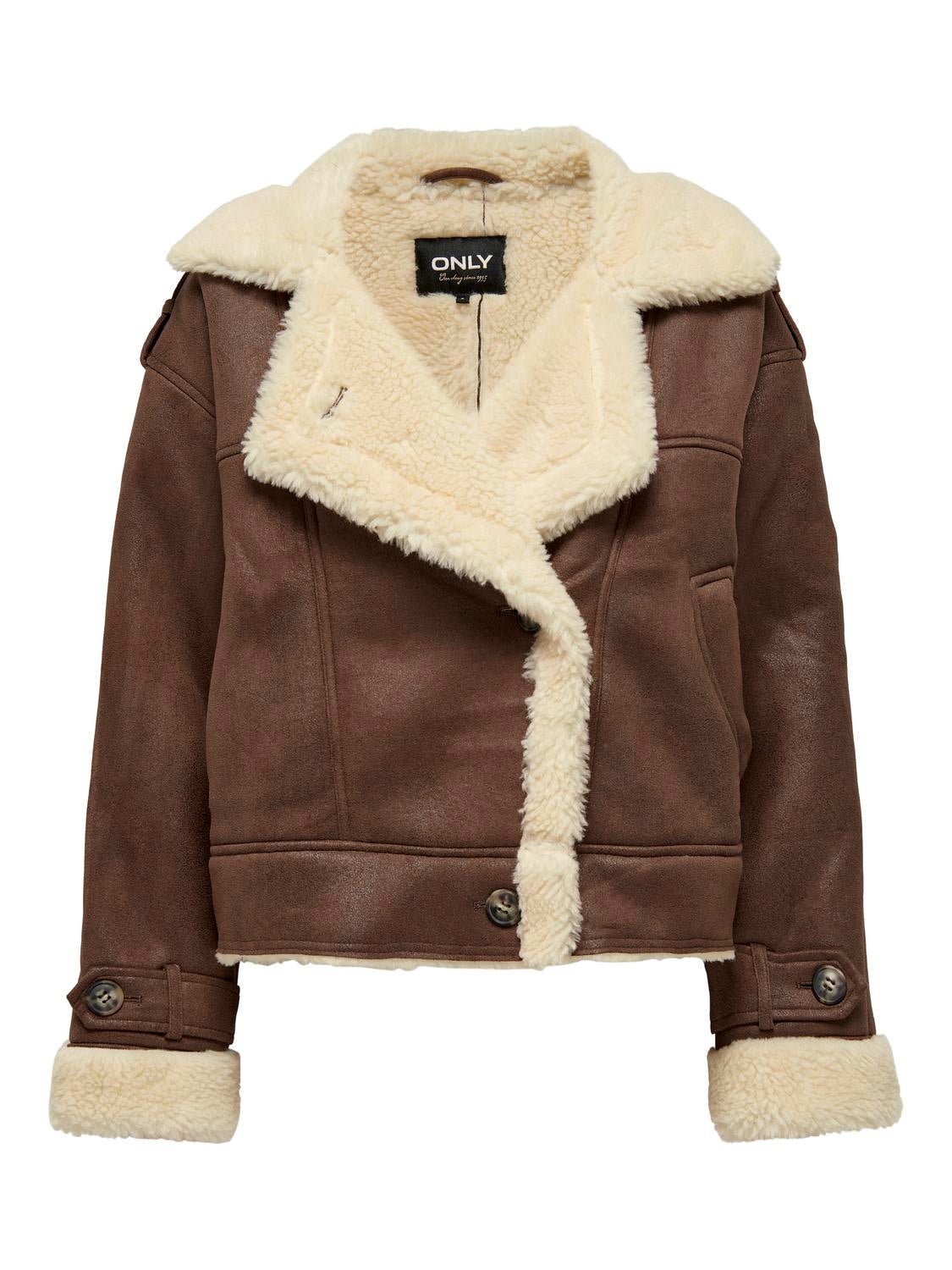ONLYLVA Kunstlederjacke Toasted Coconut