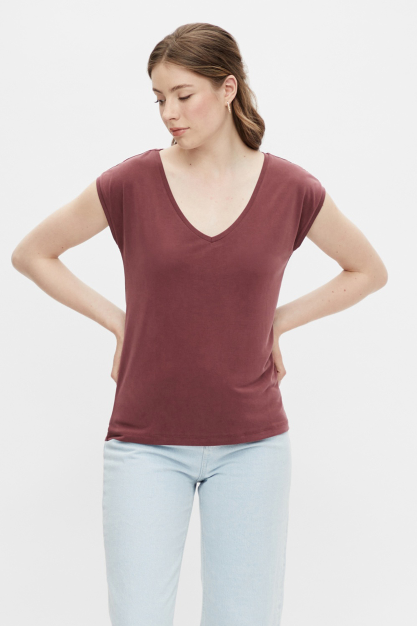camiseta básica de tencel