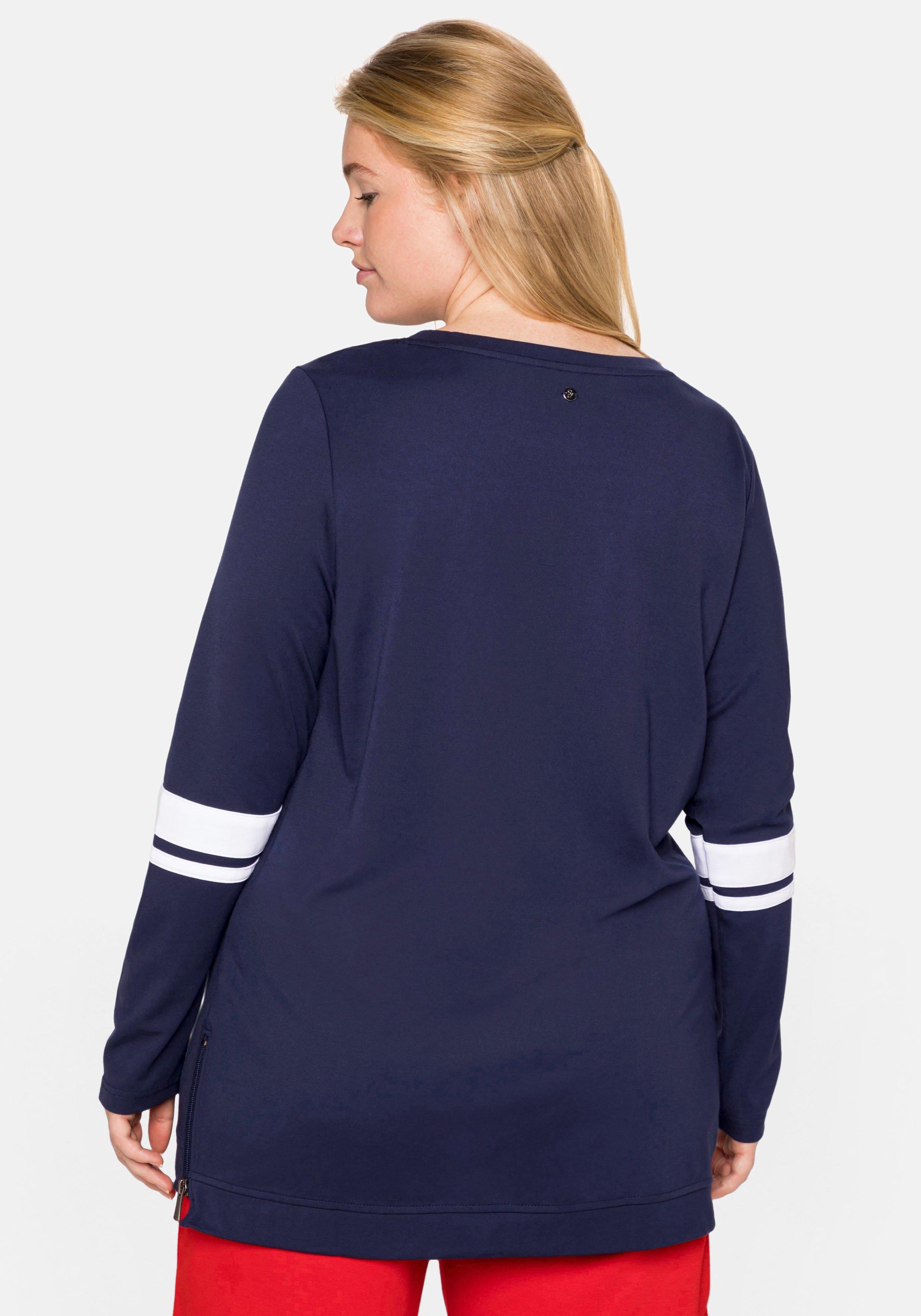 Sweatshirt aus Funktionsmaterial, mit Kängurutasche