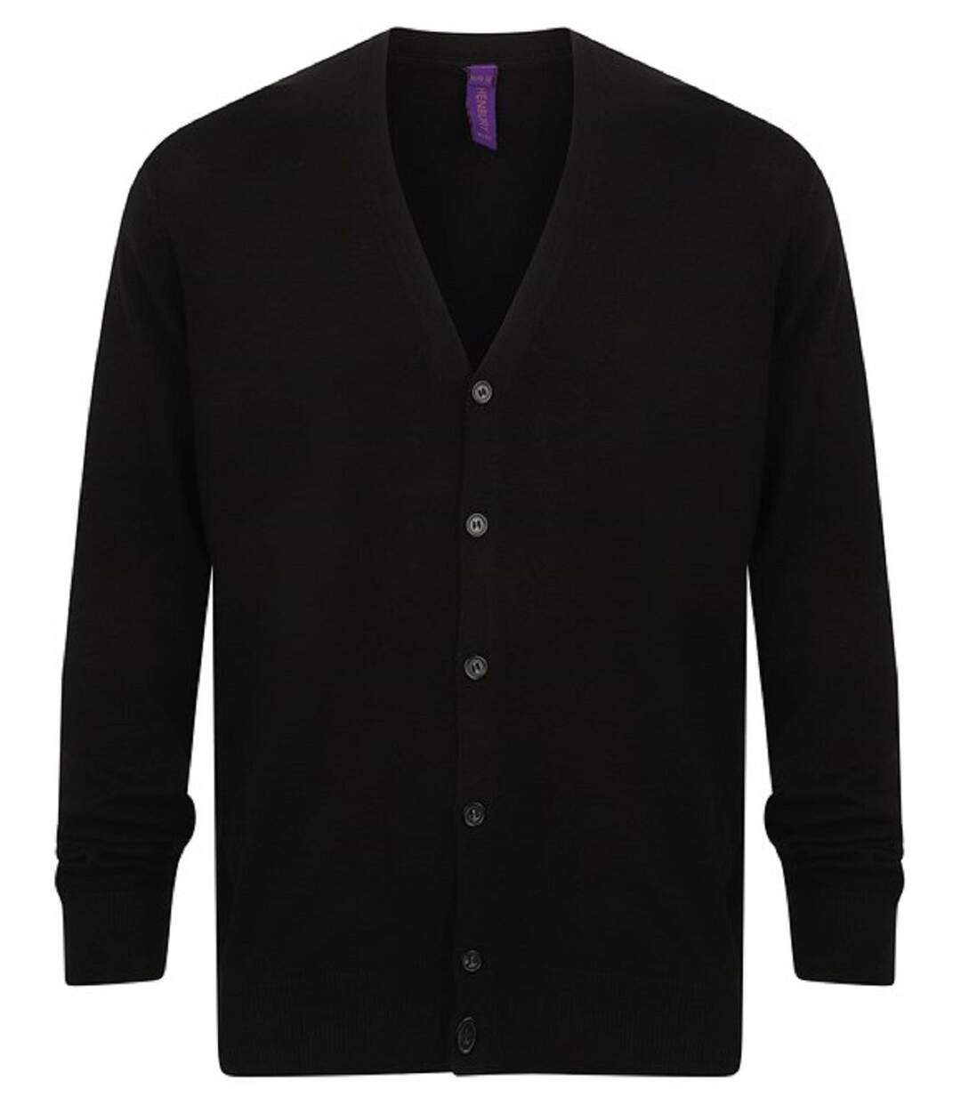 Gilet boutonné cardigan - HOMME - H722 - noir