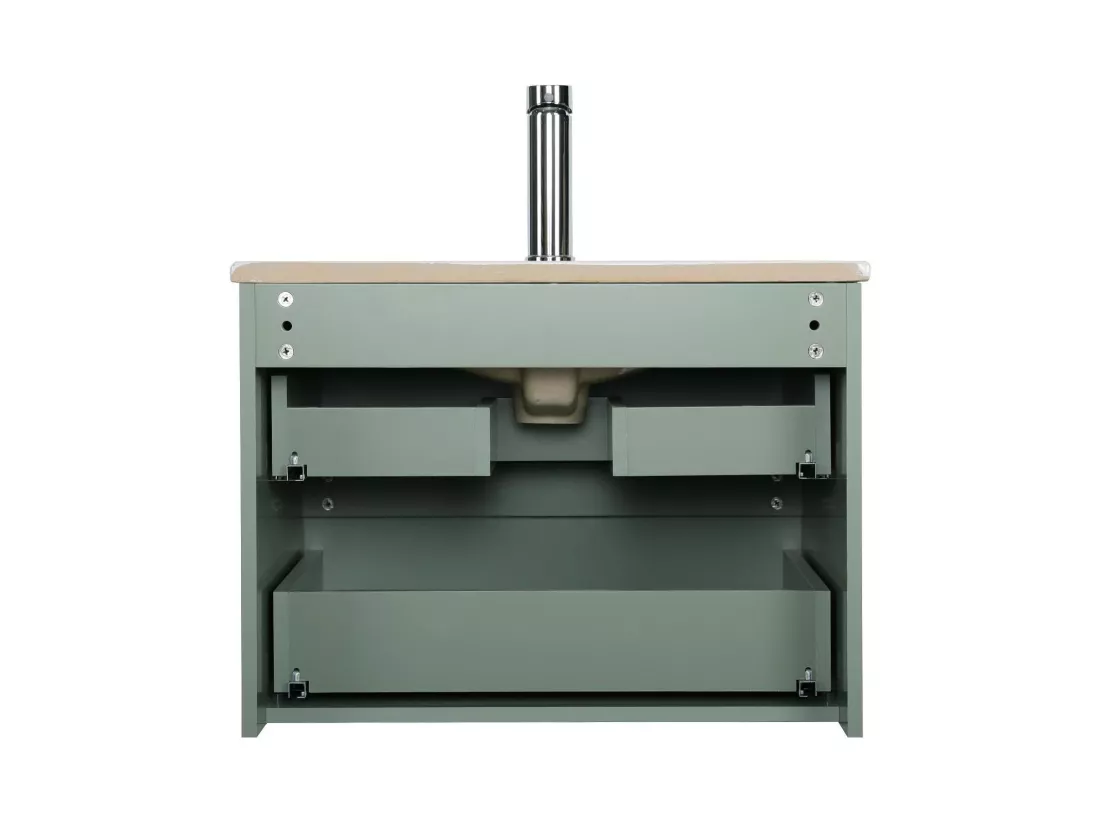 Ensemble meuble simple vasque 60 cm + robinet NETO + miroir Pepper