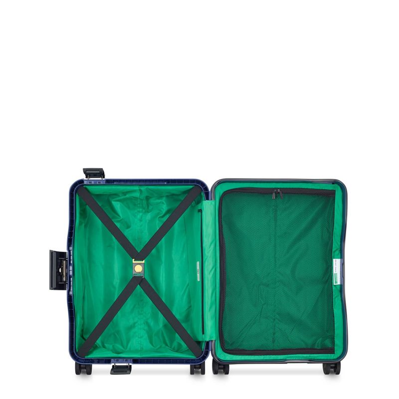 Valise cabine rigide Color Block hard Slim 55 cm Bleu