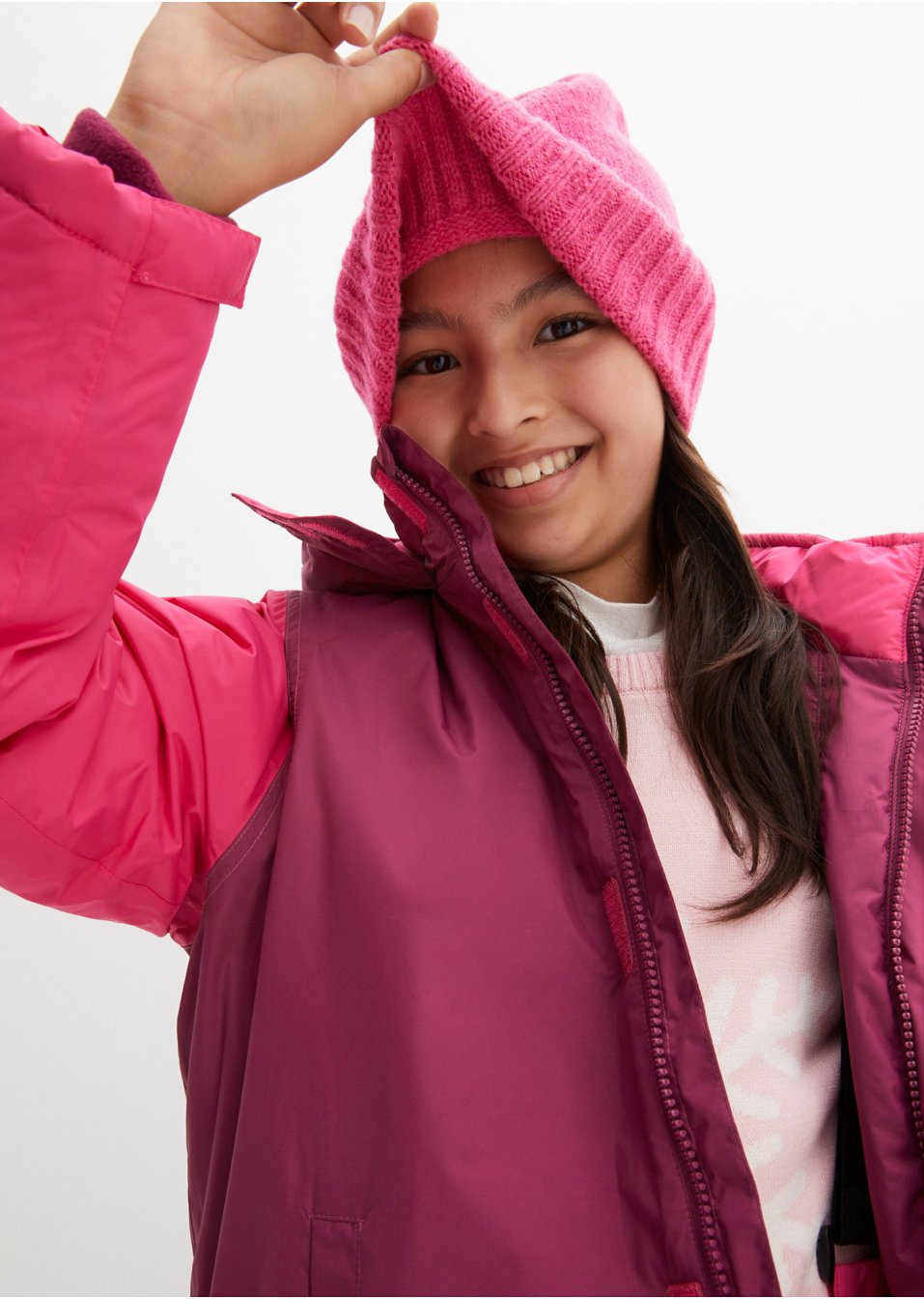 Veste de ski fille, imperméable et coupe-vent