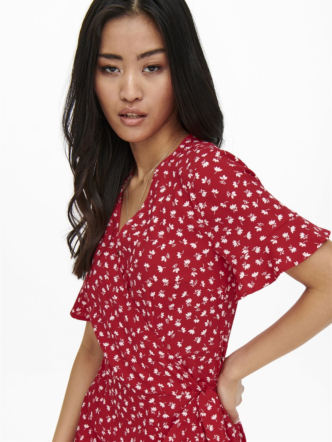 ONLOLIVIA Kurzes Kleid Mars Red
