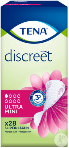 Tena Discreet Ultra Mini Protège-Slip Petites Fuites Urinaires 28 Pièces