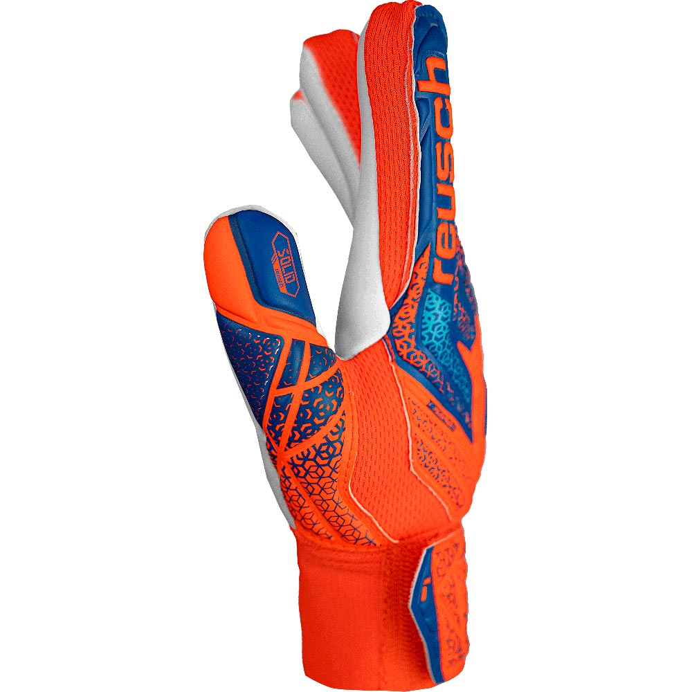 Reusch Attrakt Starter Solid Finger Support Jr. Torwarthandschuhe Kinder shocking orange