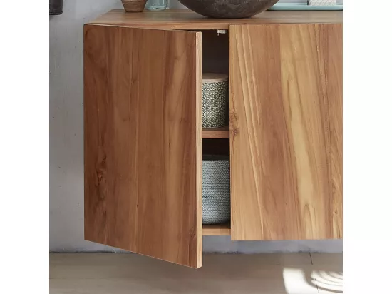 Meuble de salle de bain en teck massif 80 cm