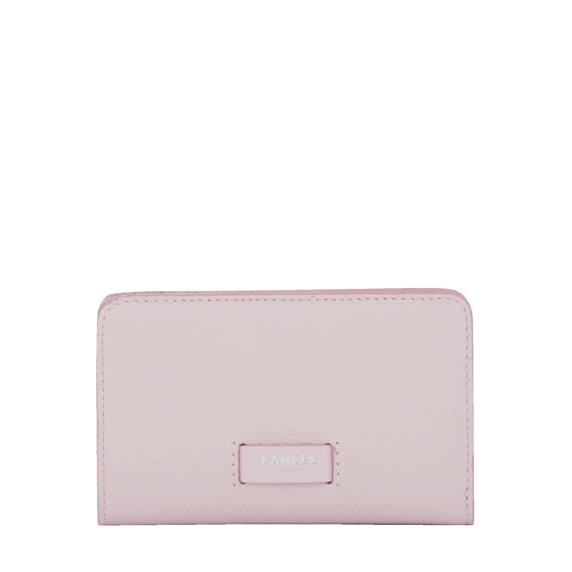 Portefeuille rectangulaire compact zippé Ninon de Lancel-Rose dragee
