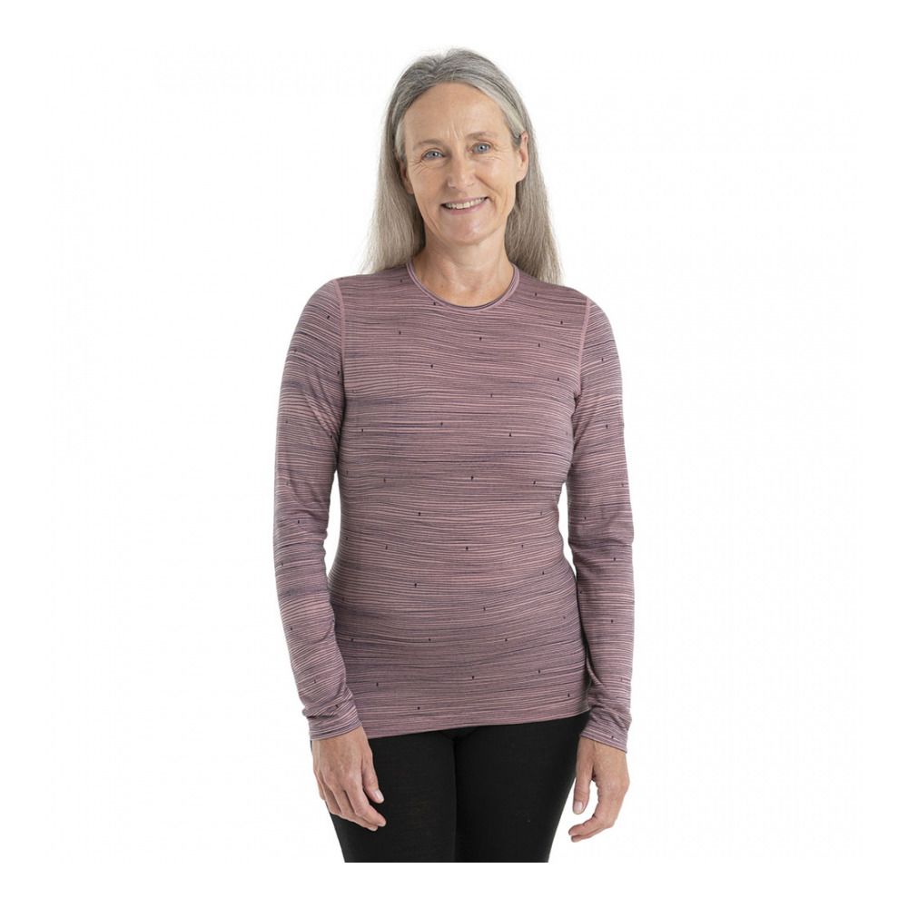 Icebreaker 200 OASIS - Sous-couche Femme crystal/midnight navy/aop