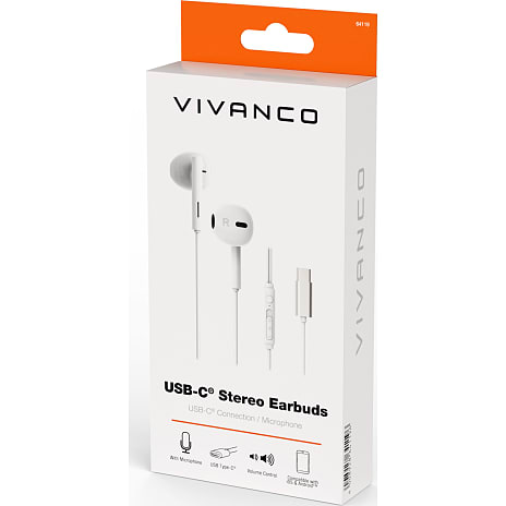 Vivanco Smart Pro USB-C in-ear høretelefoner - hvid
