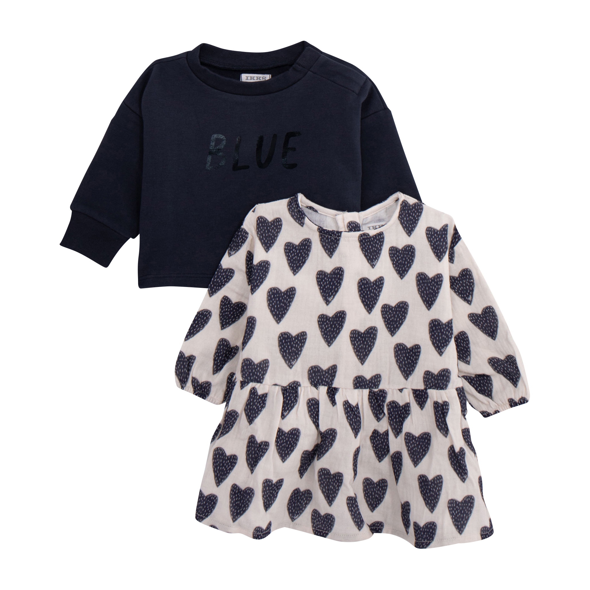 Robe 2-en-1 imprimée en coton | Bleu