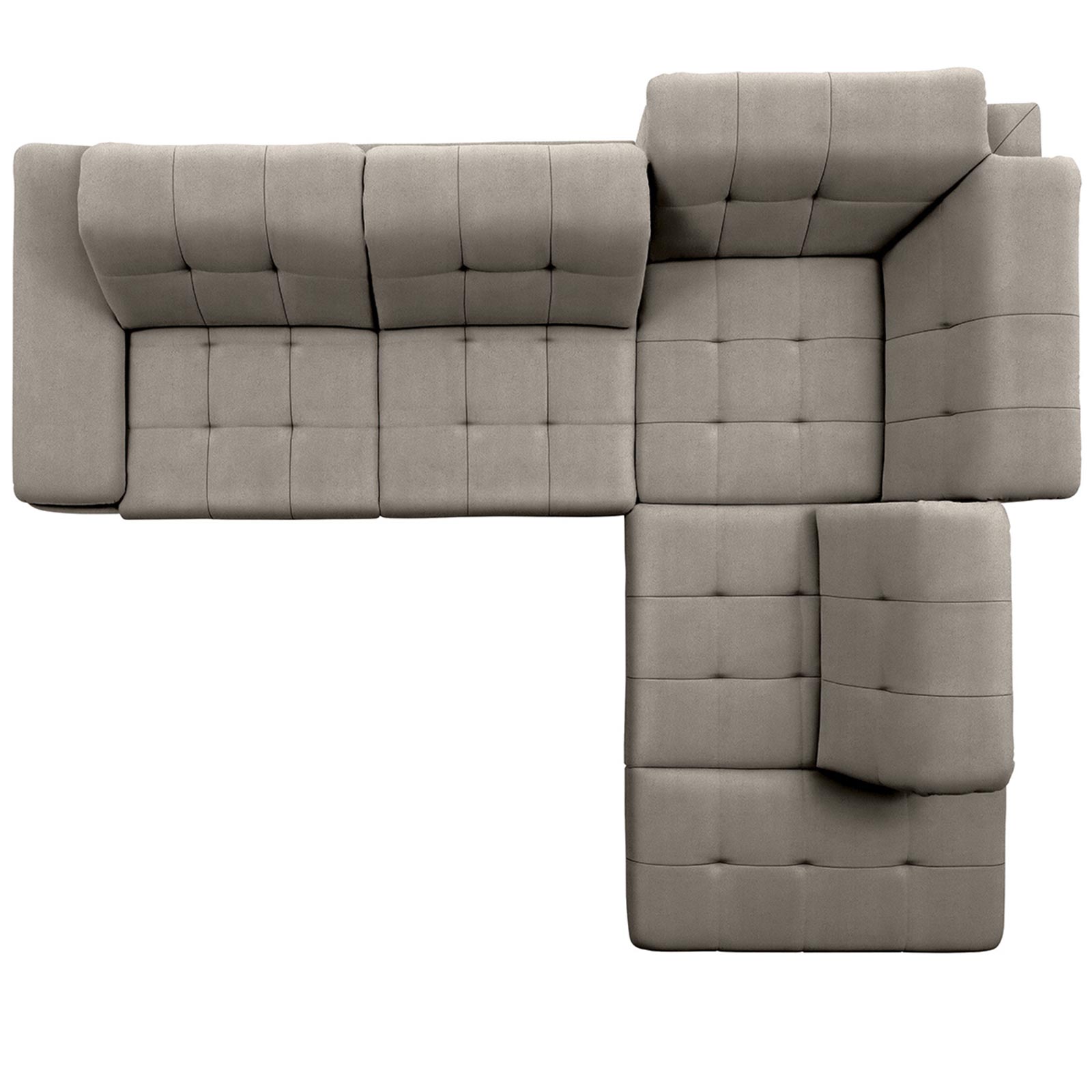 polsterpower Ecksofa - Holiday alu - Basismodell - Ottomane rechts