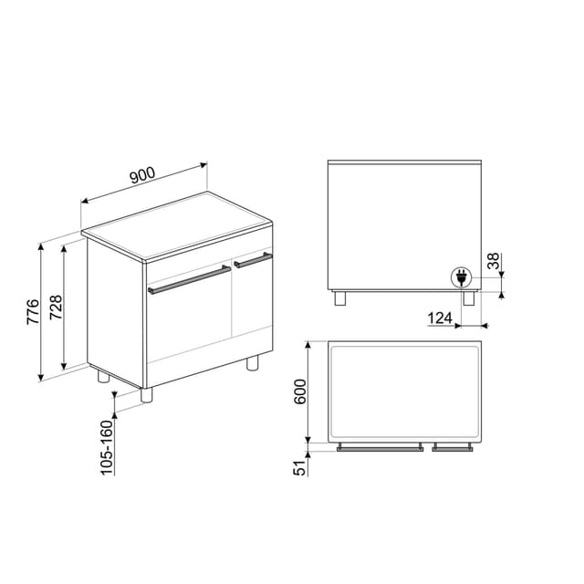 Smeg Komfur CX92IM