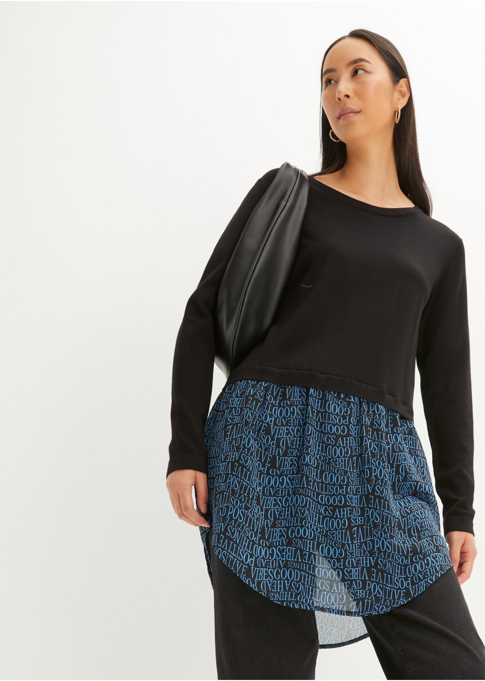 Pull avec empiècement jupe