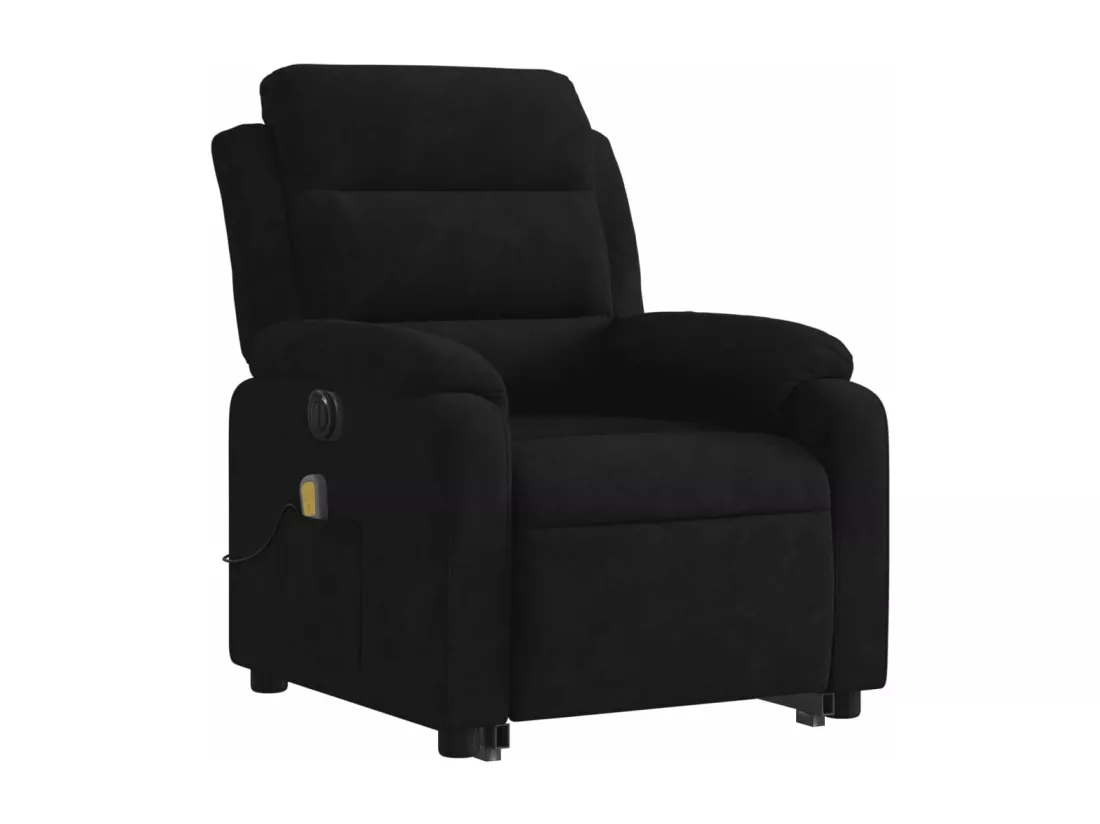 Fauteuil inclinable massant électrique noir velours