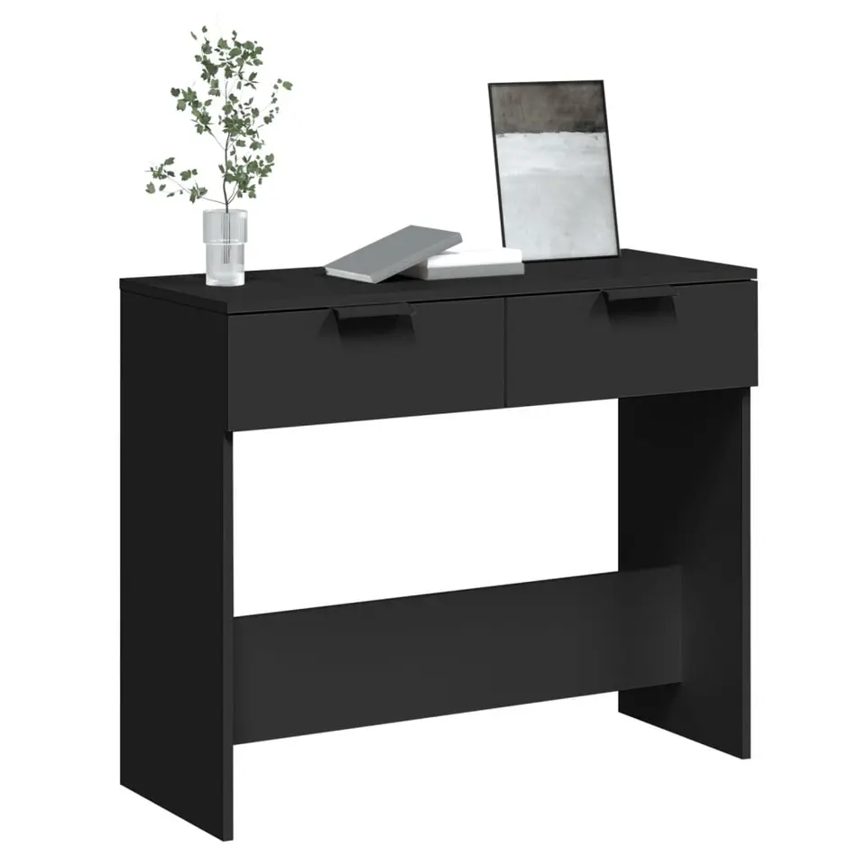 vidaXL - Wandtafel - Zwart - Bewerkt hout