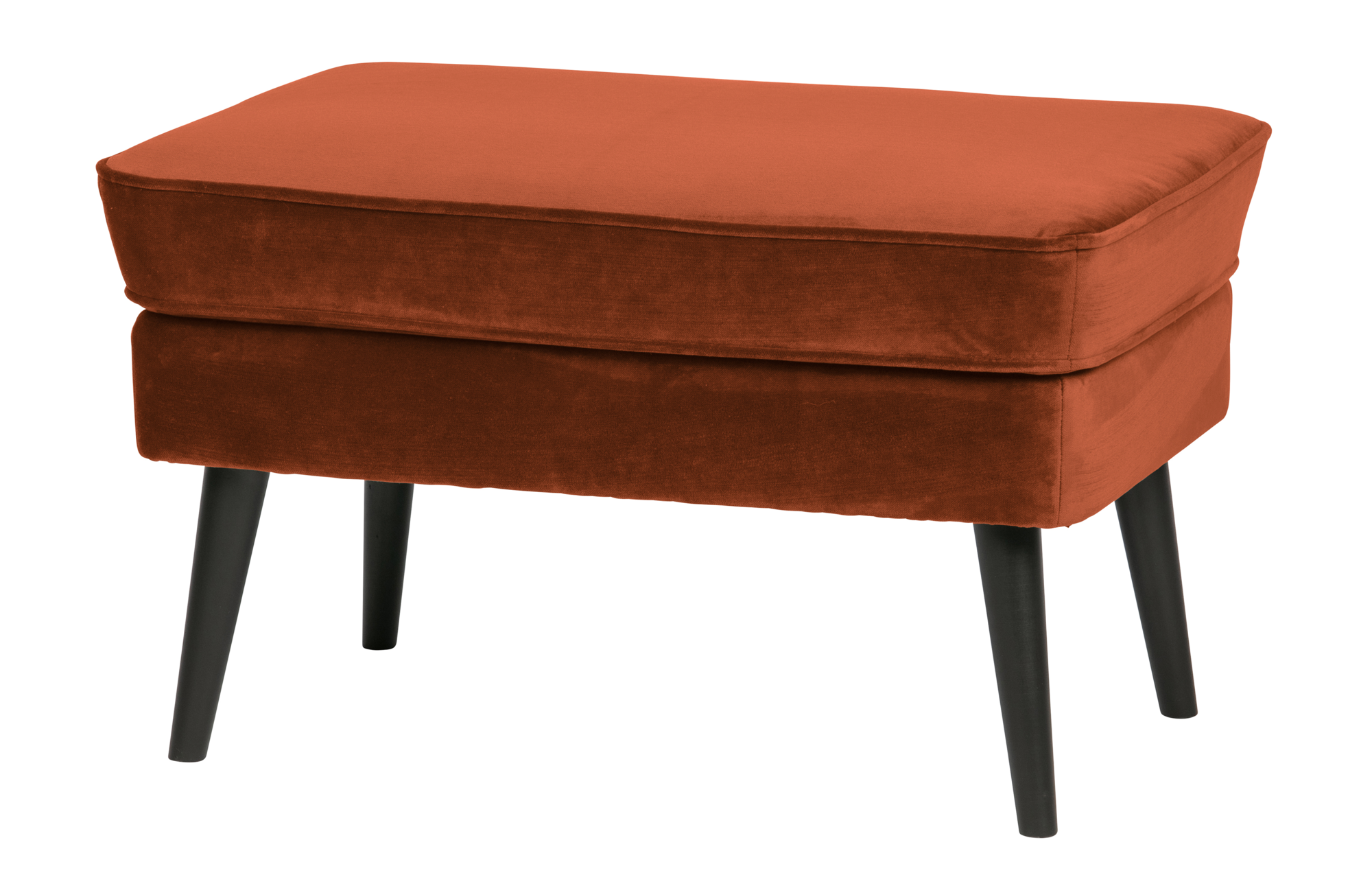 Hocker Rocco fluweel - Roest