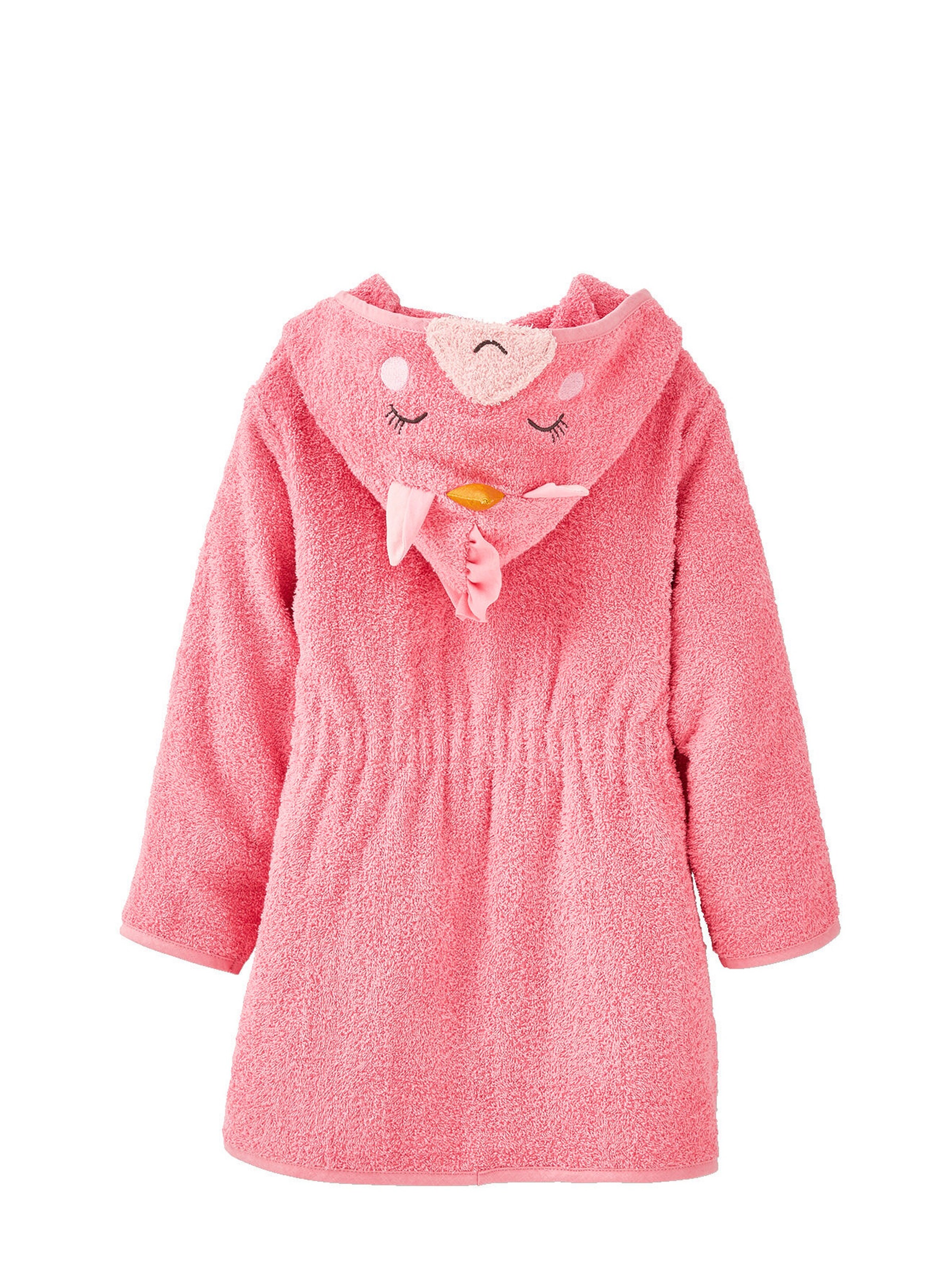Vertbaudet Kinder Bademantel, Einhorn-Kostüm pink