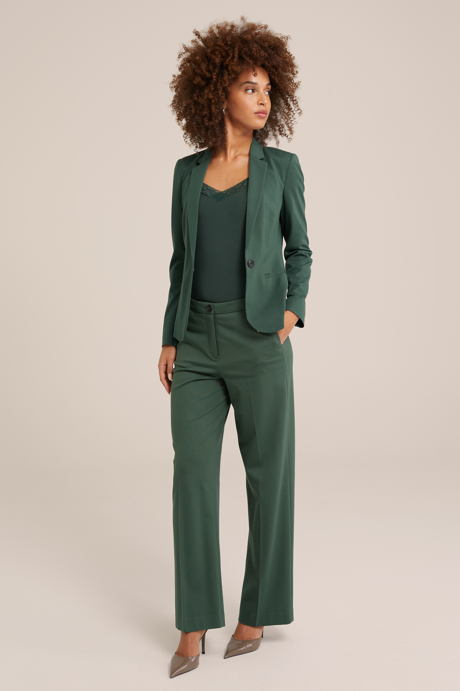 singlet met kant WE Fashion Mosgroen