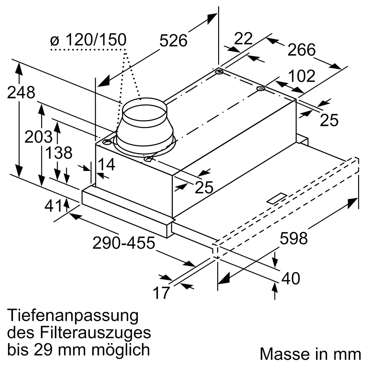 Bosch Haube, Flachschirm DFM064W51C