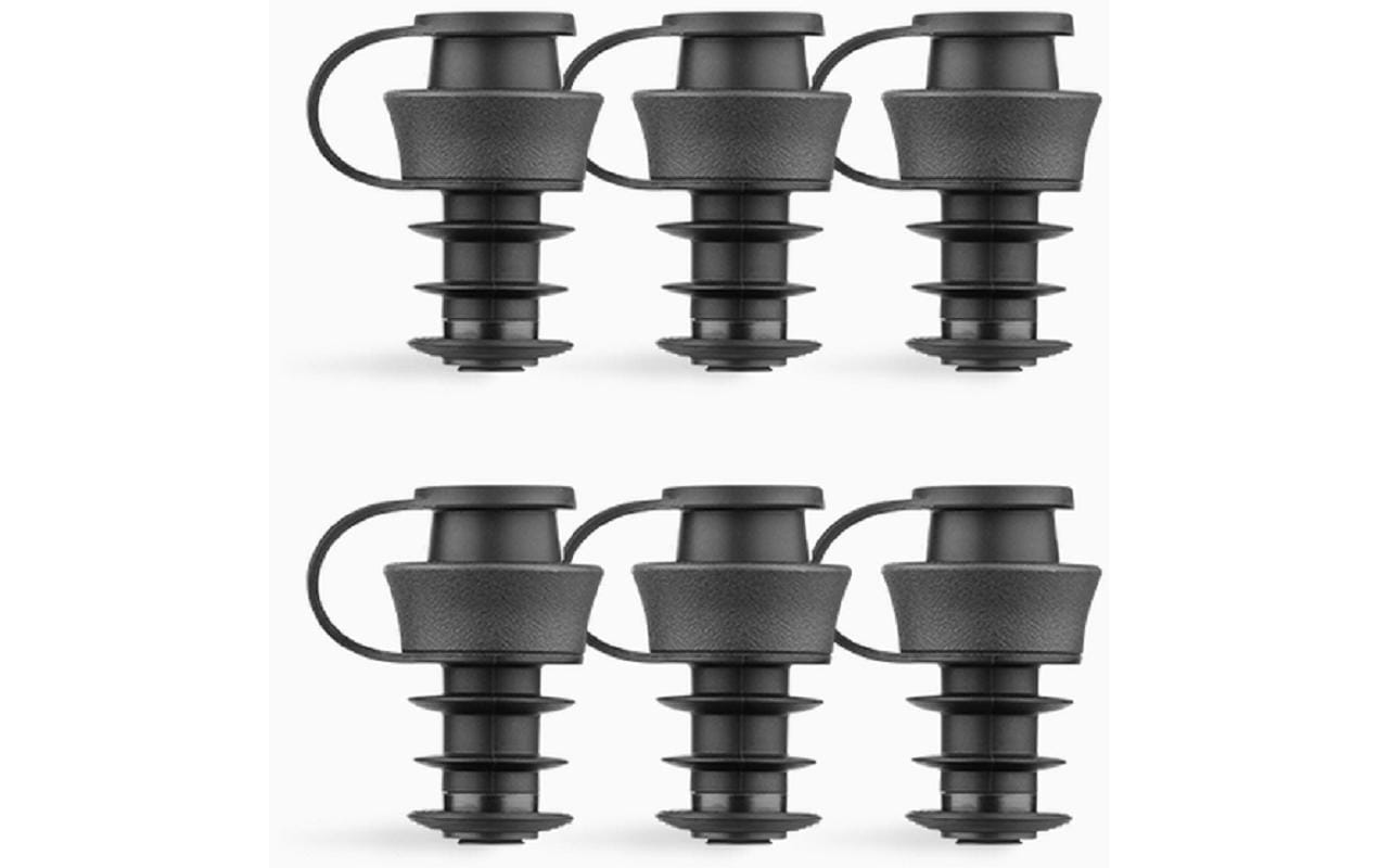 Schraubverschluss zu Weinausgiesser 6 Stück, SchwarzSchraubverschluss Set