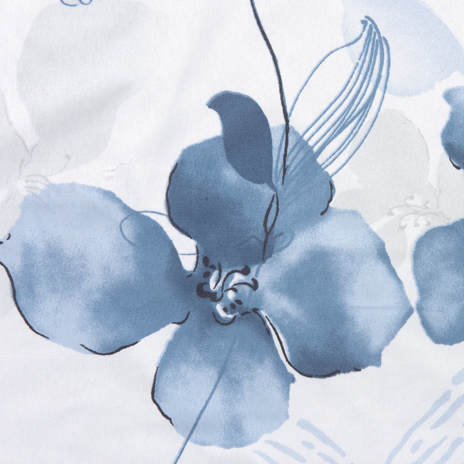 Bettwäsche weiss-blau