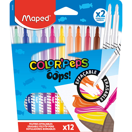 Maped viskbare tusser 12-pak