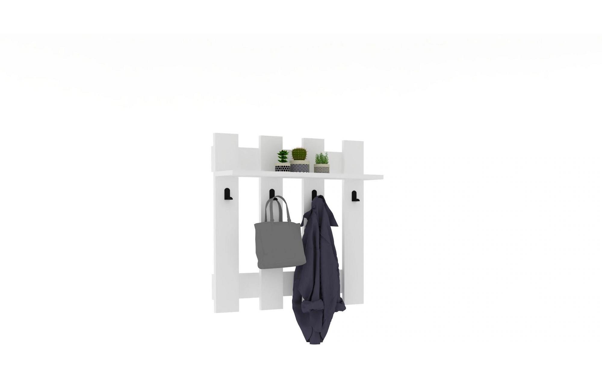 Wandgarderobe Carina 70 cm x 70 cm, WeissHängeregal