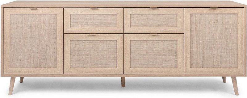 Dressoir - Bruin - Spaanplaat en MDF - 4 Deuren en 2 Lades