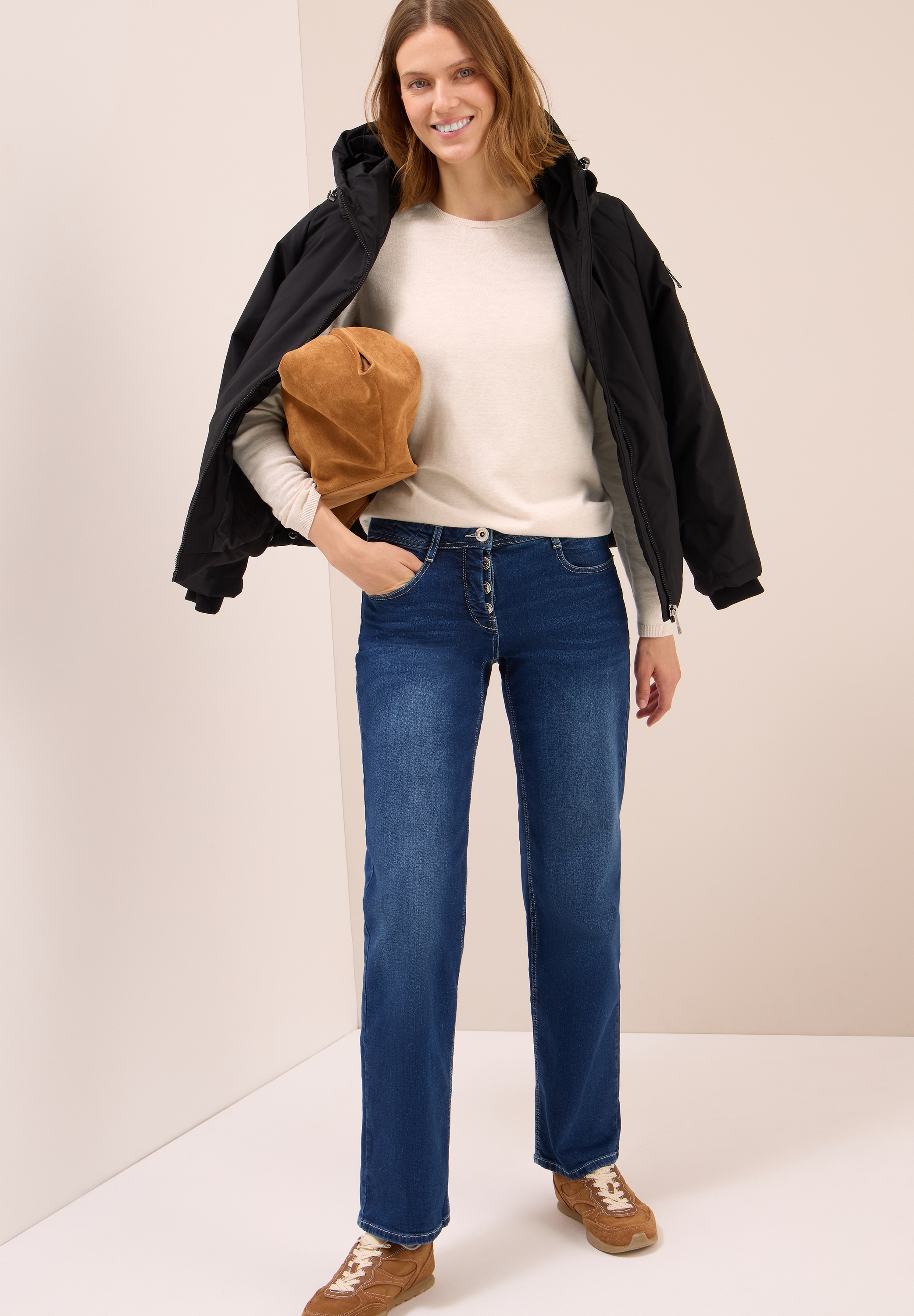 Cecil Strickpullover , mit feinem Detail an der Schulter und Viskose-Anteil