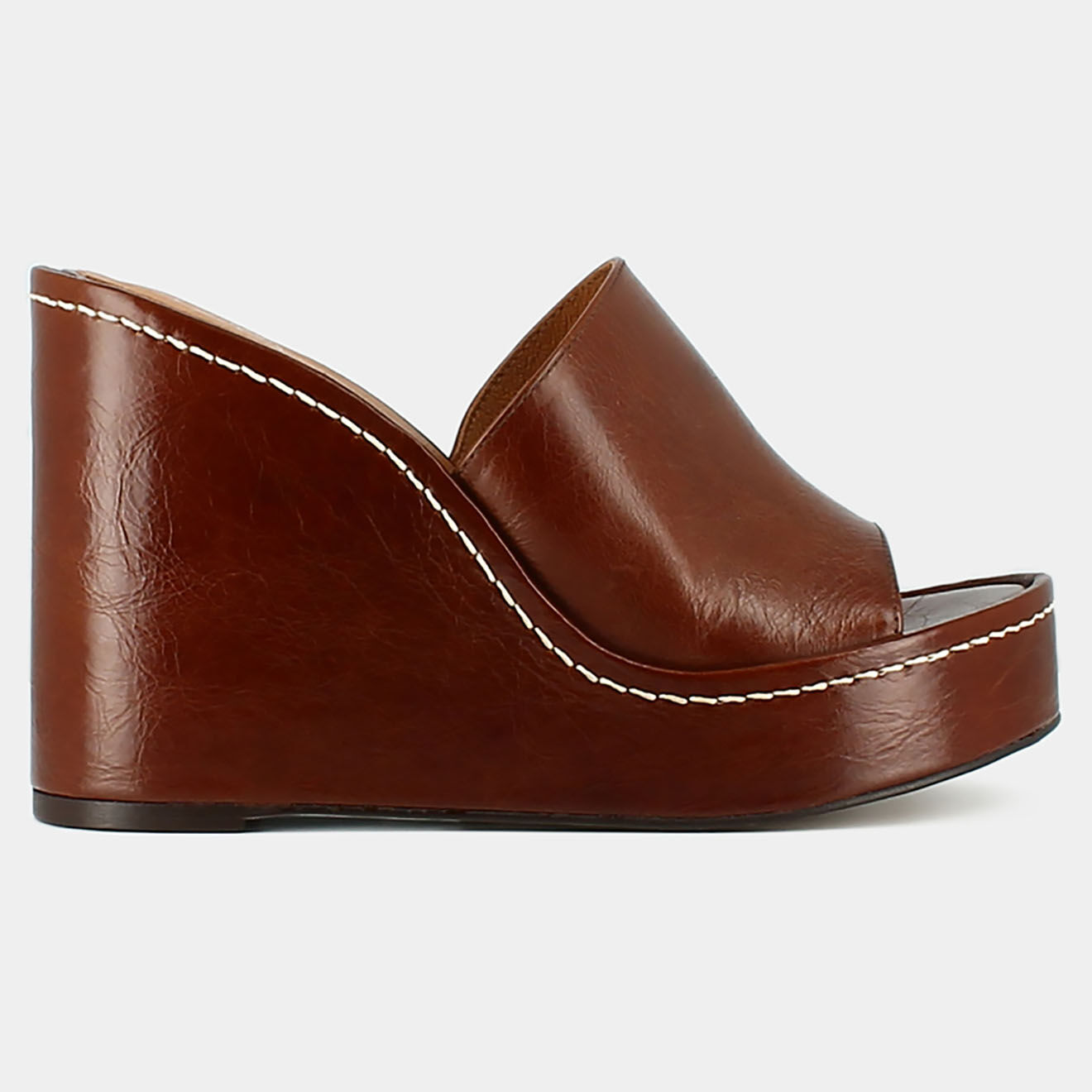 Jonak Mules en Cuir Beverly marron - Talon 10.5 cm