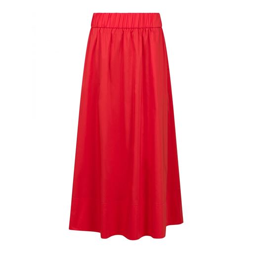 Neo Noir Yara Long Poplin Nederdel, Red, 36