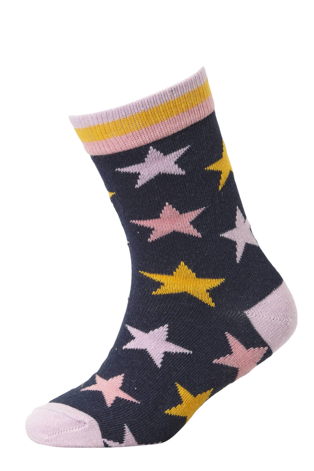 Me & My Monkey sokken met all-over print - set van 5 lichtroze/multi