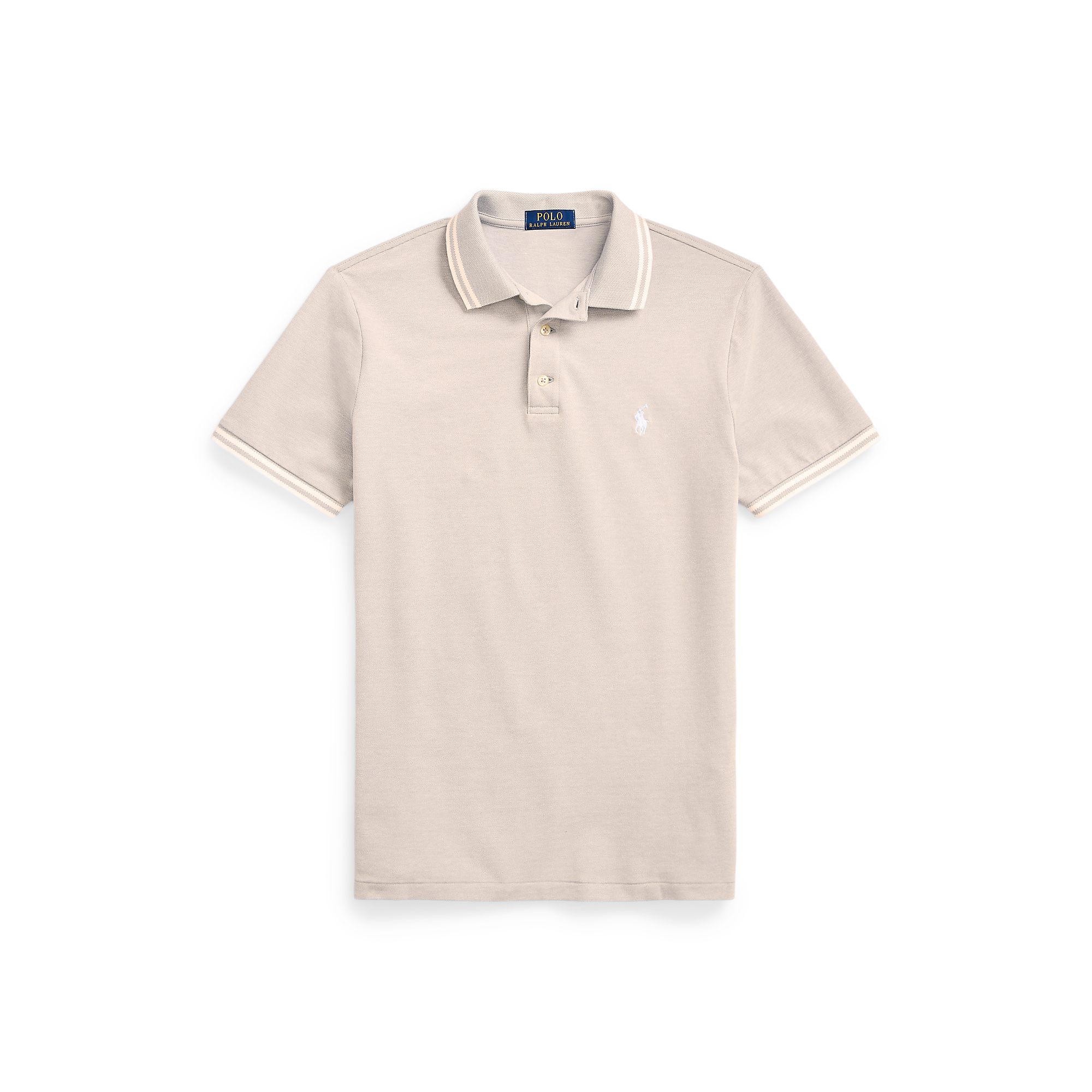 Polo regular-fit en coton mélangé | Beige