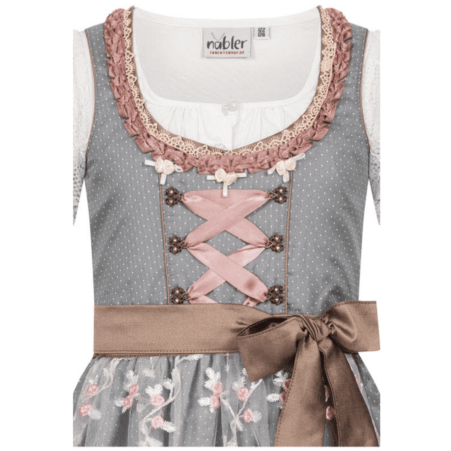 Nübler Kinderdirndl 3-teilig Jasmin Grau