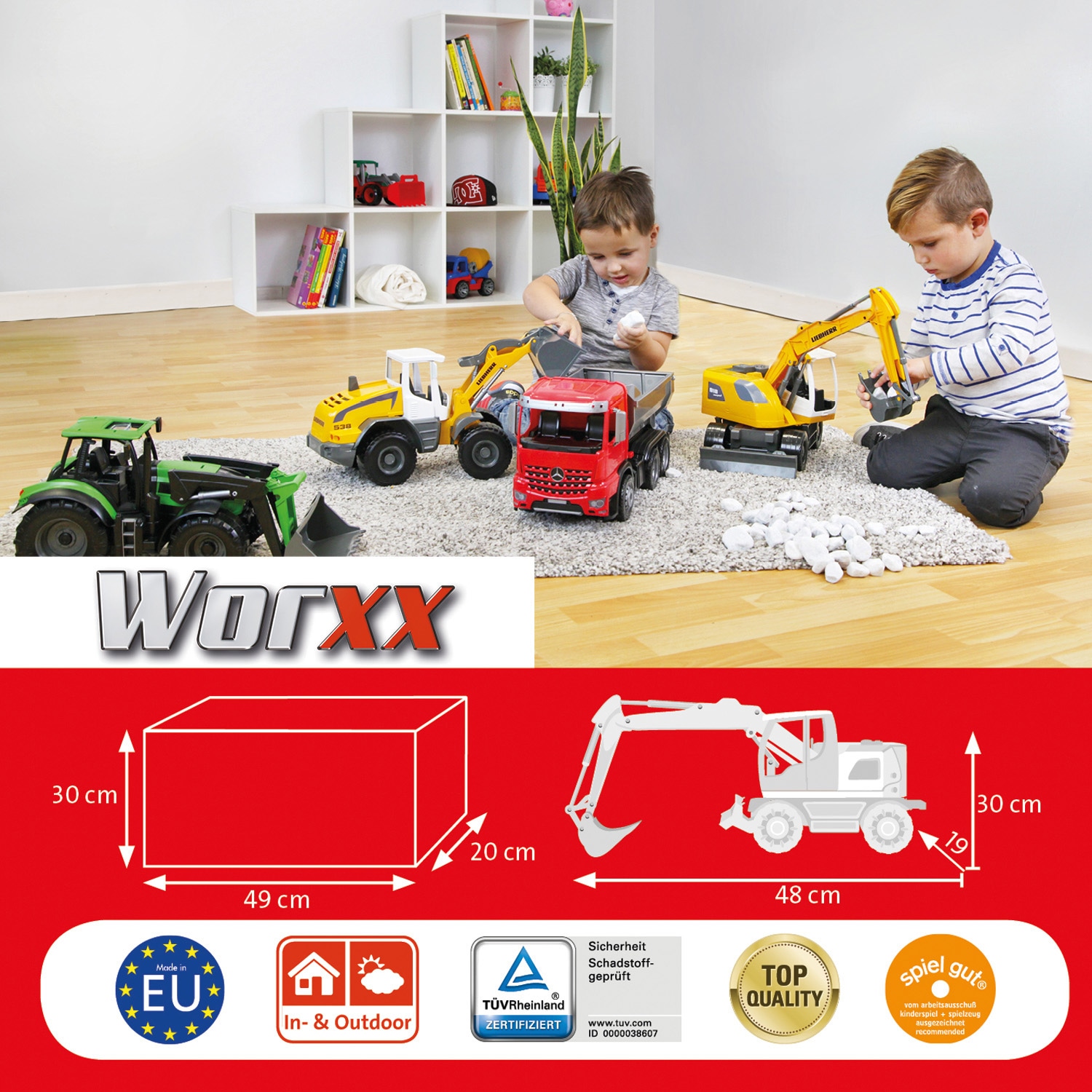 Lena® Spielzeug-Bagger »Worxx, Liebherr Compact A918 Litronic« Made in Europe