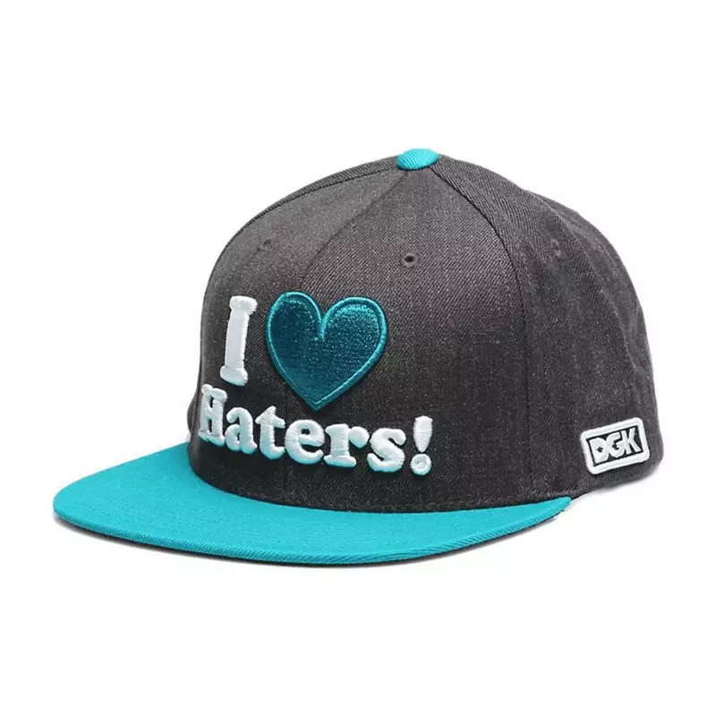 Casquette DGK SKATEBOARDS Haters Snapback Ch. Heather Teal Gris